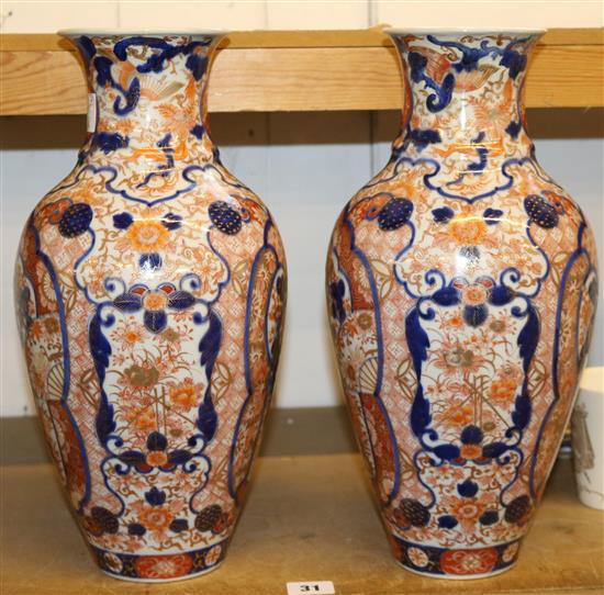 Pair Imari vases